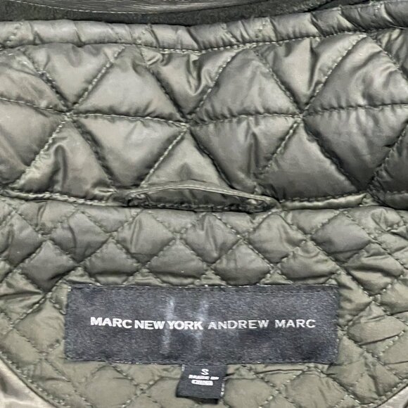 Marc New York Quilted Olive Green Hooded Coat Women's S Small - Picture 12 of 14